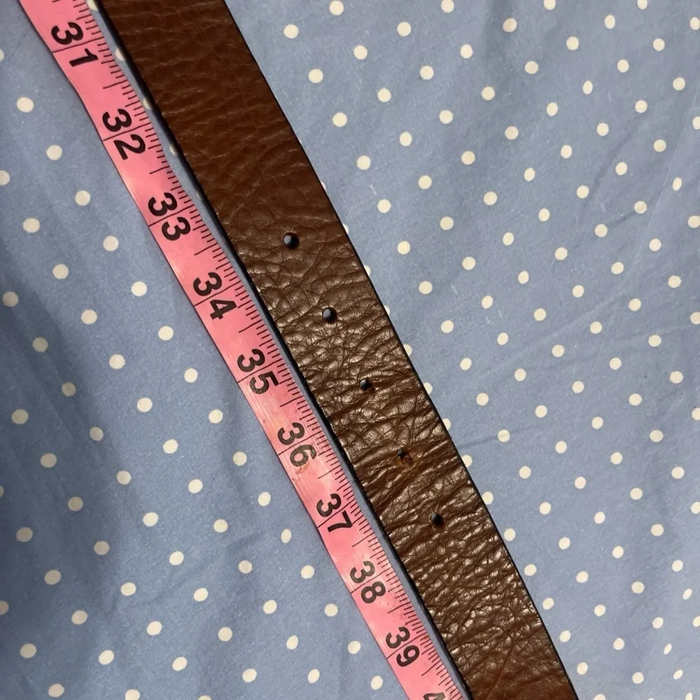 Fossil leather belt